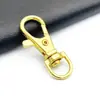 Acessórios Criativos para Chaves 36mm Liga de Zinco Preto Fosco Chaveiro 3.6g Gancho Giratório Dourado Fivela Pingente