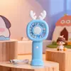 Mini Ventilador de Orelha de Coelho de Desenho Animado Modelo Novo 2026 com Base de Suporte, Carregamento USB, Ventilador Portátil de Resfriamento de Três Velocidades