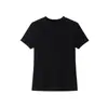 Estructura Simple Minimalista Estilo ROW Camiseta de Manga Corta Cuello Redondo Pequeño de Lana Tencel Inteligencia Alta Estándar para Viajes al Trabajo Hombro Recto Ajuste Delgado Top