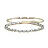 Pulsera de Piedra Natural Chapada en Plata con Cuentas de Cálculos Biliares de Hierro Tejida a Mano Pulsera Ajustable Joyería Geométrica Oval Sencilla