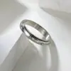 Anillo Giratorio de Acero Inoxidable Estilo Francés Joyería Coreana Tendencia Moda Minimalista Anillo de Zirconia Transfronterizo