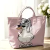 2026 Nuevo Sitio Independiente Transfronterizo Temu Bolso de Mano Impermeable PVC+Lona Portátil de Viaje Bolso de Hombro Bolso Tote