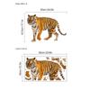 Pegatinas de Pared Artísticas de Tigre Realista Caminando Transfronterizas Murales Decorativos Completos Pegatinas Autoadhesivas para Entrada de Jardín de Infancia