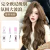 Peluca Zelan frontal simulación cobertura completa cabeza mujeres blanqueamiento temperamento raya media onda grande cabello rizado largo peluca color té miel castaño claro