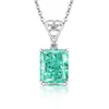 Collar Colgante de Diamante de Alto Carbono con Corte Flor de Hielo de Color Deslumbrante Europeo y Americano Transfronterizo Popular en Transmisiones en Vivo de Tiktok Elegante Lujo Ligero Dropshipping