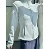 Cardigan de Polar Coral con Cuello Alto y Cremallera Estilo Sencillo para Mujer Otoño Invierno Ajuste Delgado Ropa Exterior de Polar Chaqueta con Capucha Versátil
