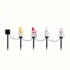 Lámpara de césped de muñeco de nieve solar para exteriores, impermeable, decoración navideña, lámpara de patio, lámpara de diseño para escena de jardín