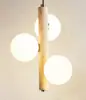 Estilo de canción estética bambú-junta mármol natural candelabro de comedor, mesa de comedor, barra de bar, sala de té Zen, estudio, lámpara de oficina larga