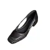 Mocasines Franceses Huecos Transpirables para Mujer 2026 Nuevas Sandalias de Verano de Boca Baja Textura Tejida Punta Cerrada Cómodas de Uso Exterior Zapatos de Mujer