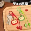 Nuevo Lindo Colgante de Dibujos Animados de Manzana Decoración para Mochila de Niñas Llavero Accesorios Pequeños Creativos Colgante Venta al por Mayor