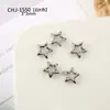 Mini Joias de Liga Metálica Estrela de Cinco Pontas Lua para Nail Art Populares Dourado e Prateado Estéreo DIY Acessórios Pequenos Usáveis para Nail Art