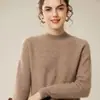 Suéter de Cachemir 100% Puro Engrosado Nuevo Otoño e Invierno para Mujer, Suéter de Punto Holgado de Talla Grande