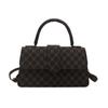Bolso bandolera para mujer, nuevo bolso de mano a cuadros estampado, estilo retro europeo y americano, personalizado, 2024