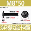 Tornillos de Máquina de Cabeza Cruzada de Acero Inoxidable 304 Negro M3M4M5M6M8 Tornillos de Máquina de Cabeza Plana Grande Chapados en Zinc Negro