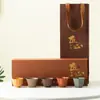 Taza de Té de Cinco Colores Bendiciones Original de Arcilla Púrpura Mineral, Taza de Maestro de Segmento de Arcilla Púrpura, Juego de Té Kung Fu de Alta Gama para el Hogar, Taza para Beber Té