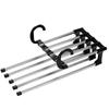 Perchero para Ropa de Hogar Estante de Acero Inoxidable Secador Plegable Telescópico Estante Multifuncional Almacenamiento de Pantalones Perchero para Pantalones sin Marcas