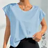 Top Deportivo de Yoga de Nuevo Estilo Transfronterizo para Mujer, Malla Cómoda Transpirable, Hermoso Diseño de Espalda, Ropa de Yoga Holgada de Gama Alta, Mangas Cortas