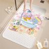 Alfombrilla Antideslizante para Baño con Dibujo Animado, Material de PVC Ecológico, Ventosas Fuertes, Alfombrilla con Ventosas Anticaídas para Bañera Infantil