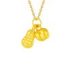 Collar de Oro Shuibei 999 Oro Puro Colgante Fu Collar Entrelazado 3D Oro Duro para Mujer Oro Puro Industria de la Belleza Estilo Caliente