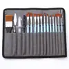 Novo Conjunto Transfronteiriço de 18 Peças de Pincéis de Nylon Multiuso para Cabelo, Pincéis Acrílicos, Sacolas para Pintura em Tela e Materiais de Pintura