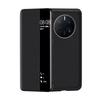 Aplicável à capa de celular Huawei Mate50Pro couro genuíno ultrafina janela inteligente capa de couro Mate50RS M50E resistente a quedas