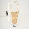 Cesta de almacenamiento de recogedor tejido de bambú, tamiz de bambú, cesta para bollos al vapor hecha a mano de granja, cesta pequeña de bambú para drenar frutas de mano, accesorio de fotografía
