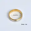 Anillos Minimalistas de Acero Inoxidable de Lujo Ligero Europeos y Americanos Transfronterizos para Parejas, Anillo Plateado Bicolor Negro y Dorado, Anillo Grabado en Forma de Diamante
