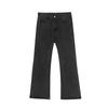 Nirben Denim Marca Coreana de Moda Joker Básico Recto Ajuste Delgado Micro Campana Jeans Simples Ajustados