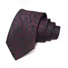 Gravata Masculina Logotipo Personalizado Gravata Paisley Vermelha Casamento Noivo Gravata de Alta Qualidade Amarrada à Mão para Homens
