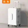 Maleta Multifuncional de Aluminio de 20 pulgadas para Procesamiento de Origen, Maleta de Gran Capacidad con Cerradura de Contraseña, Maleta de Carrito con Ruedas Silenciosas Universales