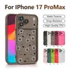Popular en América Latina: Funda de teléfono de dibujos animados para 18 Pro con diseño lindo de pata de gato en blanco y negro y corazón, funda de silicona minimalista para iPhone 17