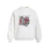 Sudadera con capucha de cuello redondo con estampado de letras 'American Graffiti', holgada, informal, para hombre, primavera y otoño, tendencia callejera americana, ropa deportiva