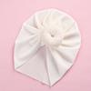Gorro de primavera para niños, nuevo, de punto, sin gorro, elástico, de color liso, estilo indio con forma de donut.