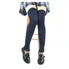 Calcetines para Mujer Estilo Japonés de Caña Alta Largos Protectores de Pierna para Estudiante Calcetines de Tubo Largo Hasta la Rodilla Calcetines de Punto de Lana para Primavera y Otoño