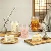 Taza para mousse, recipiente de alta transparencia con tapa, caja para postres, taza para yogurt frío tipo griego, frasco para arroz con leche, botella para pastel