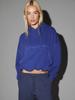Amazon Transfronterizo Estilo Europeo y Americano Sencillo Corto Otoño e Invierno Crop Top Cordón Color Sólido Sudadera con Capucha Casual Deportiva Holgada Sudadera