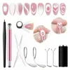 Set de herramientas para decoración de uñas magnéticas ojo de gato más vendido transfronterizo al por mayor, imanes magnéticos fuertes para uñas ojo de gato para diseños de corazón francés