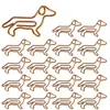 Clipes de papel para cachorro Dachshund 20 em um pacote de clipes de papel de metal em formato de animal laranja divertidos fofos atacado