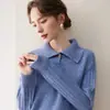 Suéter de Punto Acanalado de Cachemira Grueso Estilo Perezoso de Cuello Alto para Mujer Capa Interior Cálido Suéter de Lana para Mujer Otoño e Invierno