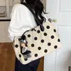 Bolsa de Gran Capacidad para Mujer 2026 Nueva Moda Bolso Tote de Lunares para el Trabajo y los Viajes Diarios, Bolso de Hombro Casual Elegante y Personalizado