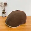 Gorra de Pato Reversible de Cabeza Grande para Mujer Meilade Otoño/Invierno, Boina Retro Estilo Periodista Pintor Adelgazante