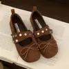 Zapatos de Salón Individuales Redondos con Lazo Dulces y Frescos Estilo Retro para Mujer, Nuevos Zapatos de Ballet Hada Mary Jane para Primavera/Verano 2026