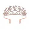 Rhinestone Europeo y Americano REINA DE CUMPLEAÑOS NIÑA Reina Princesa Amor Corona de Cumpleaños Correa para el Hombro Suministros para Fiestas