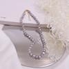 Vintage Moda Alta Grau Cinza Água Doce Colar Pérola Nicho Design Entrada Luxo Barroco Irregular Pearl Clavicle Chain