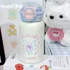 Taza Aislada de Chica Estrella Mariposa - Portátil, Taza Linda para Estudiante con Popote, Tapa Única de Rebote para Doble Bebida, Gran Capacidad, Taza de Alta Estética