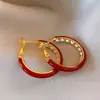 Pendientes Redondos de Diamante Estilo Retro Hong Kong Gota de Aceite Plata Aguja Lujo Accesible Pendientes de Gama Alta Pendientes de Moda Elegantes con Estilo para Mujer