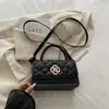 Bolso de mano para mujer estilo Chanel 2026 con bordado de diamantes, bolso pequeño cuadrado para el hombro, bolso mini cruzado, exquisito estuche para lápiz labial