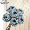 Flores de Rosa Artificiales con Bordes Quemados, Flores Falsas, Plantas Verdes al por Mayor, Manualidades para Decoración de Bodas, Estilo Ins Transfronterizo