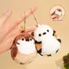 Pingente Original de Pelúcia de Pássaro Série Pássaros Baimao Chaveiro Criativo Exquisito Casal Chave Mochila Acessórios