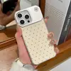 Funda de Teléfono de Cuero con Malla de Diamantes Puntos Cielo Estrellado de Diamantes Adecuada para Iphone1615Promax TPU Electrochapado Funda Suave